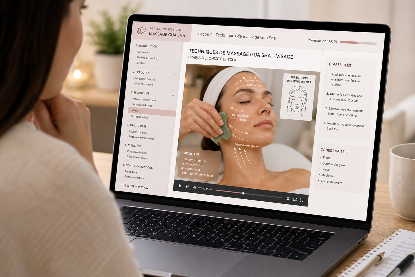 Formation en ligne - Massage Gua Sha