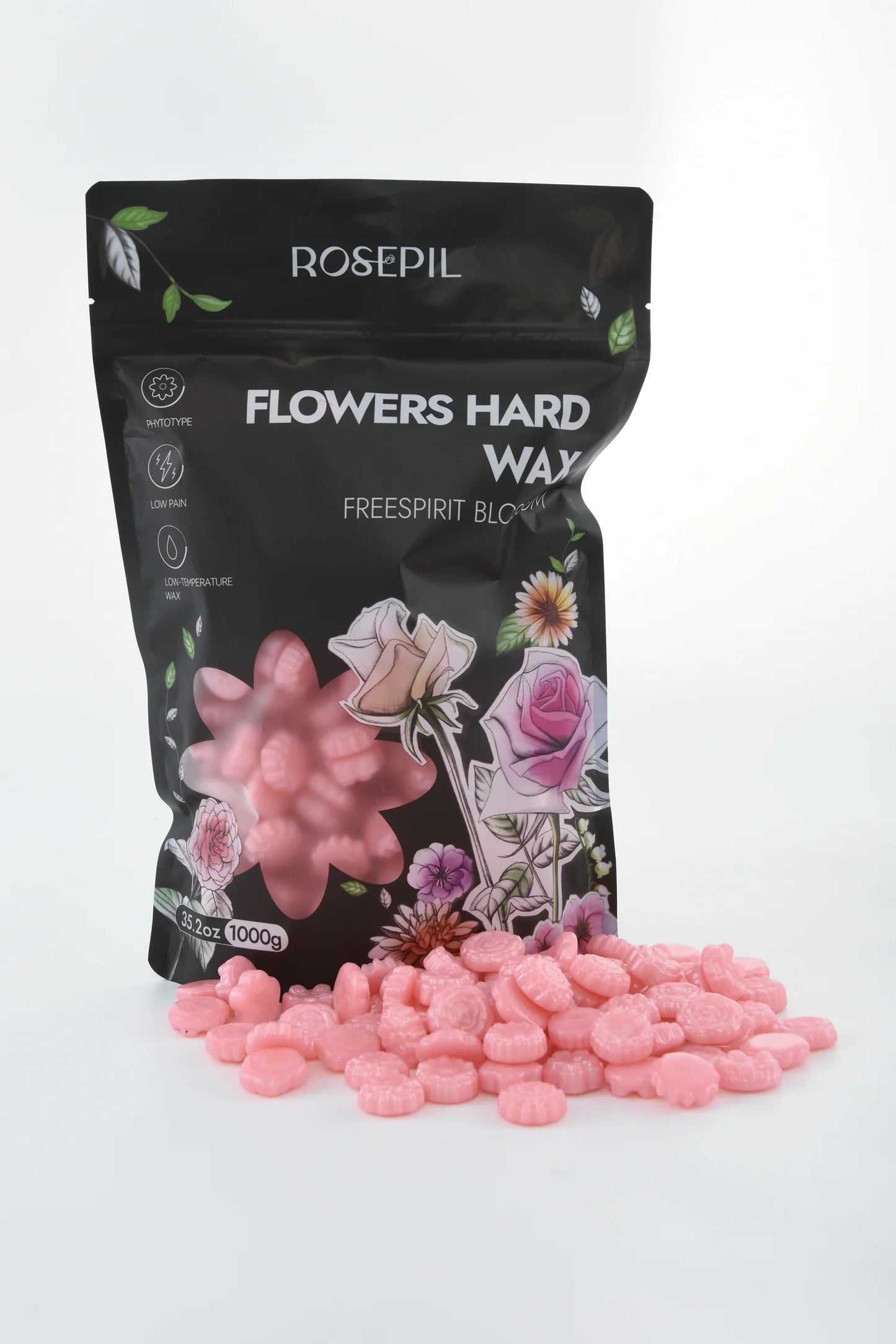 LAB - Waxkiss - Rosepil – Cire Dure en Forme de Fleur